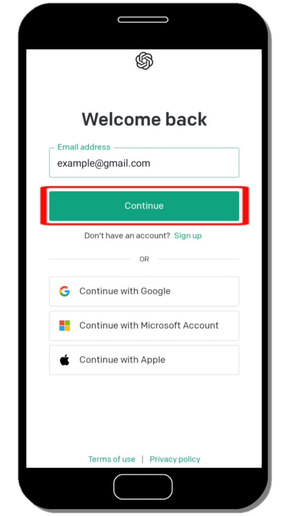 20230728 090653 enter your Email address press "Continue" button
